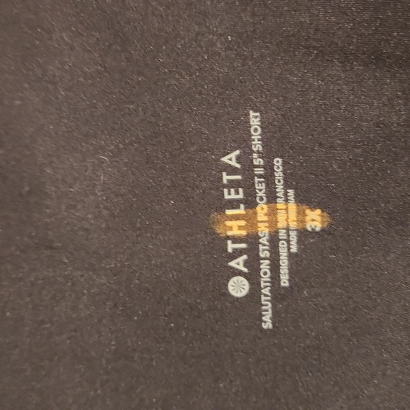 Athleta Salutation Stash Pocket II 5" Short Black Size 3X MSRP $59 NWOT FP1000 - Picture 8 of 9